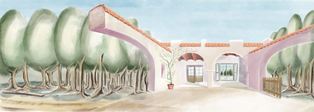 ilustración del telón para el contrabandista